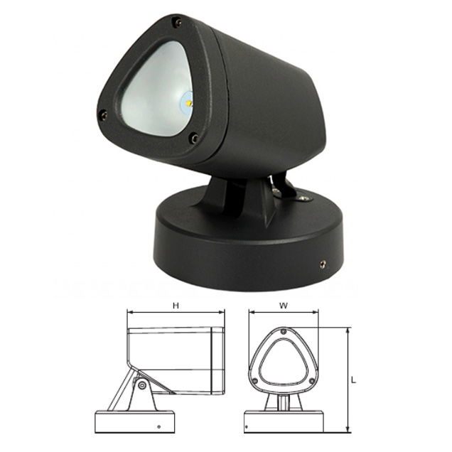 Elmark LED kültéri, falba süllyeszthető lámpatest, sötétszürke, 210 lm, 4000-4300 K, 3 W termék fő termékképe