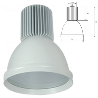 Elmark LED csarnokvilágító lámpatest, fehér, 2400 lm, 5500 K, 30 W termék fő termékképe